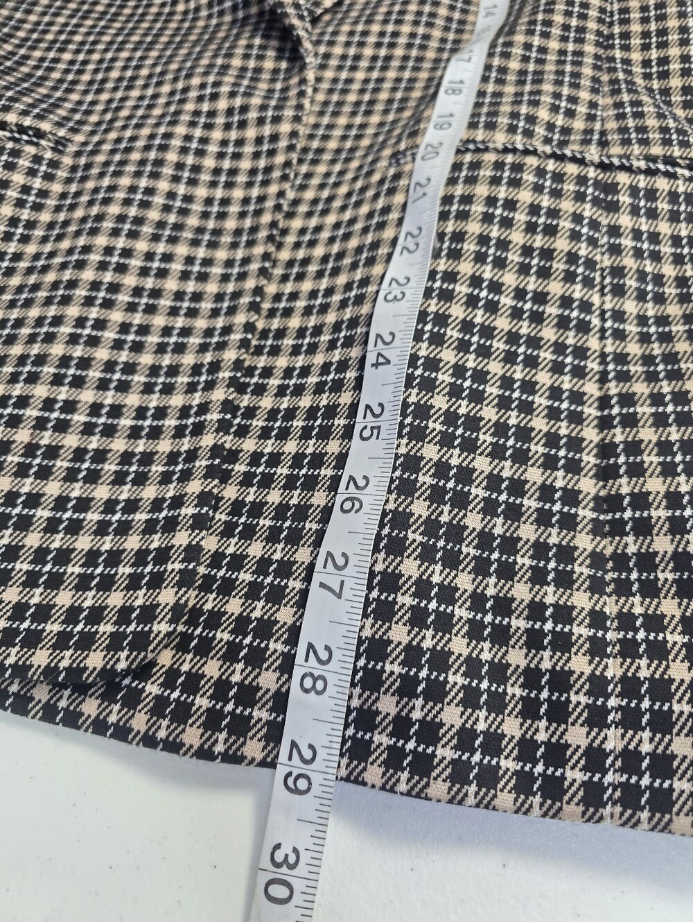 Black Label by Evan-Picone Houndstooth Open Front Blazer Jacket M - Picture 6 of 10